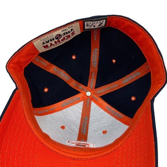 Zephyr Syracuse Orange Football Fitted Hat 7 1/4 Blue Wool Blend University - Picture 7 of 11